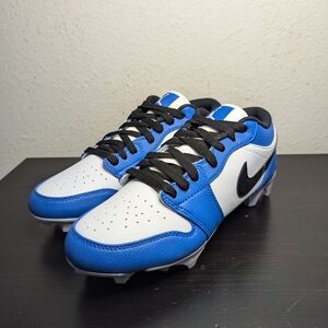 NIKE Air Jordan 1 Low TD Football Cleats Mens True Blue Game Royal FJ6245-104